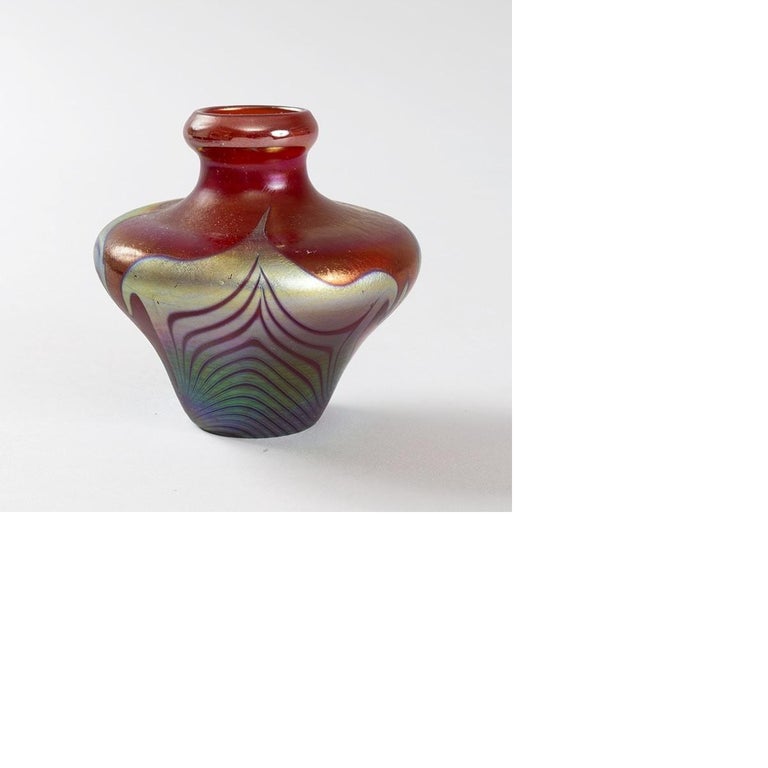 Art Nouveau Tiffany Studios New York Favrile Glass Vase