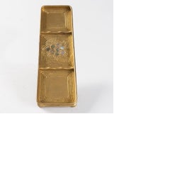 Tiffany Studios New York Gilt Bronze and Abalone Three-Part Tray