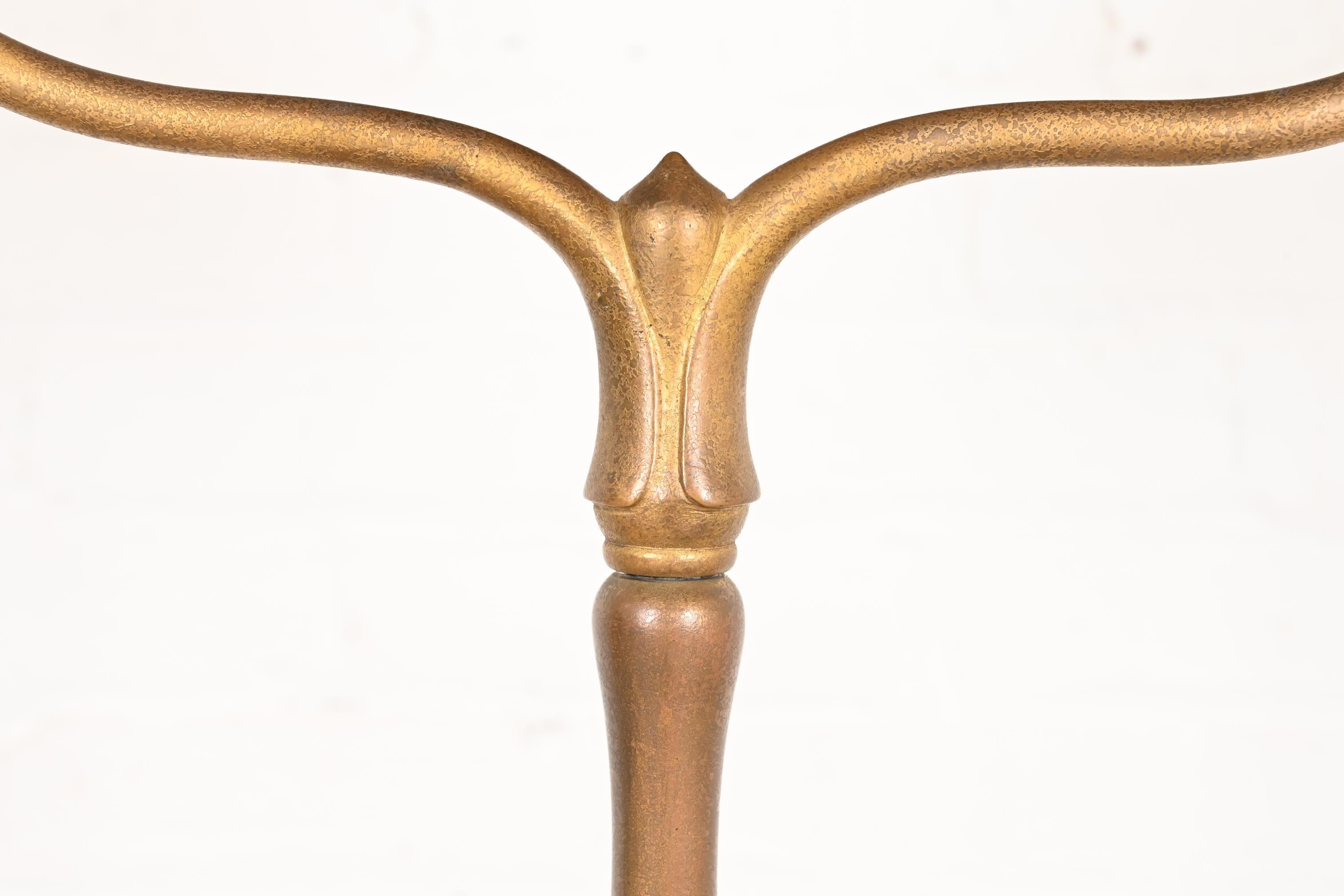 Lampadaire harpe en bronze doré Tiffany Studios New York en vente 2