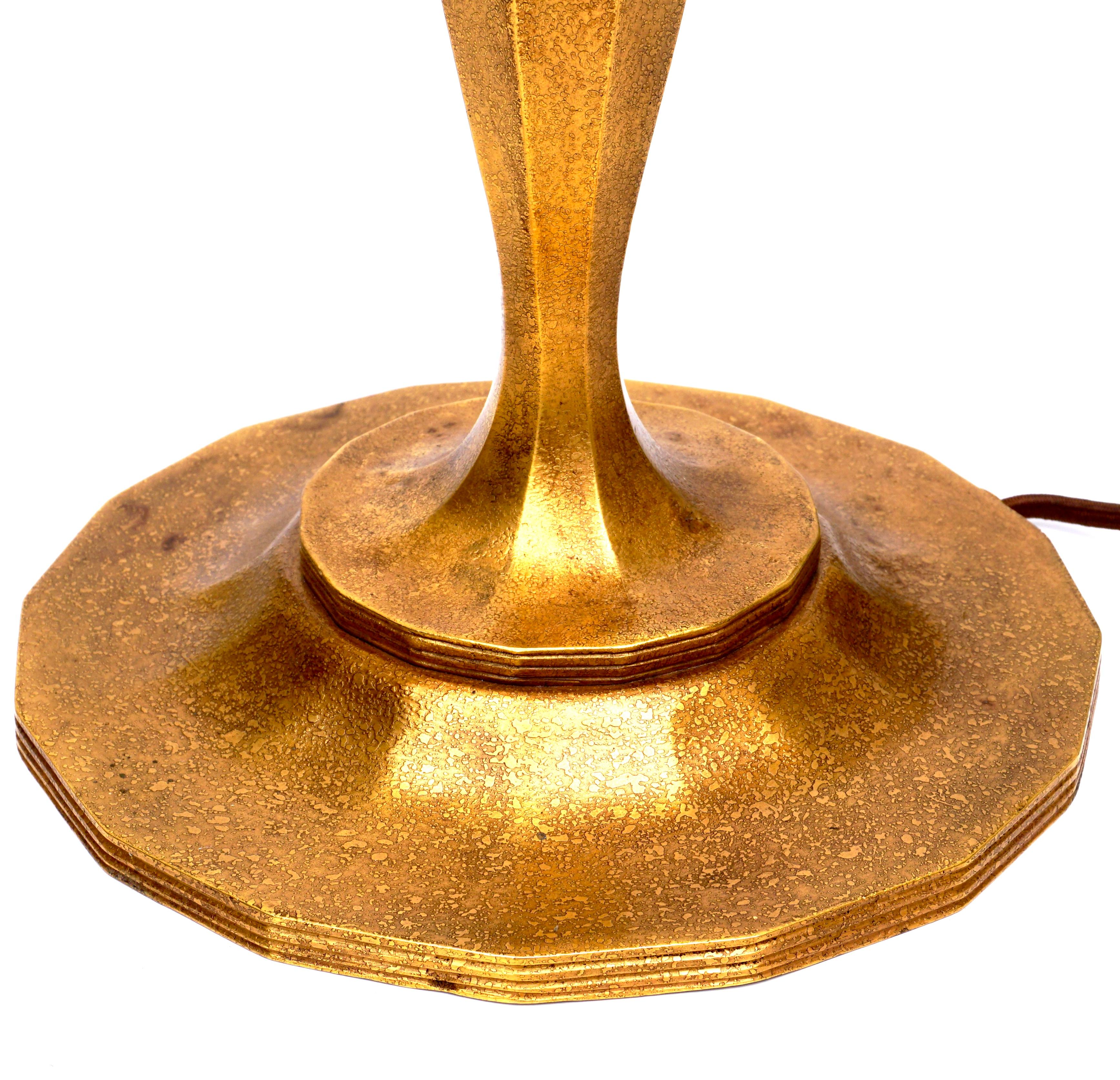 Art Nouveau Tiffany Studios New York Gilt Bronze Lamp Shade