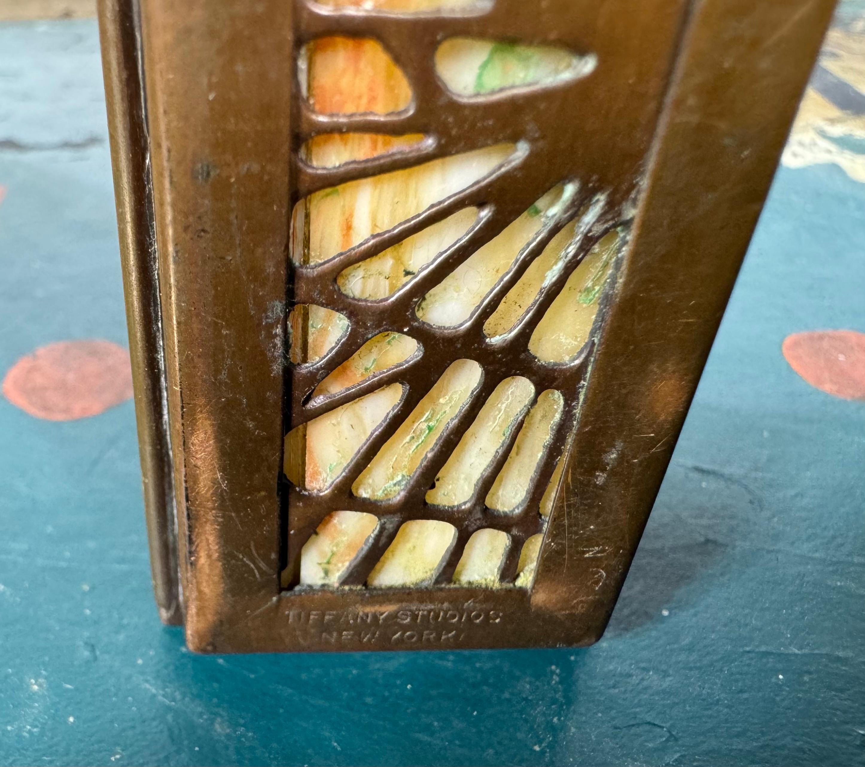 Tiffany Studios New York Gilt-Bronze Pine Needle Card Box  