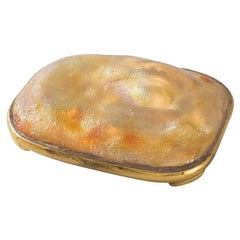 Tiffany Studios New York Glass and Bronze Paperweight