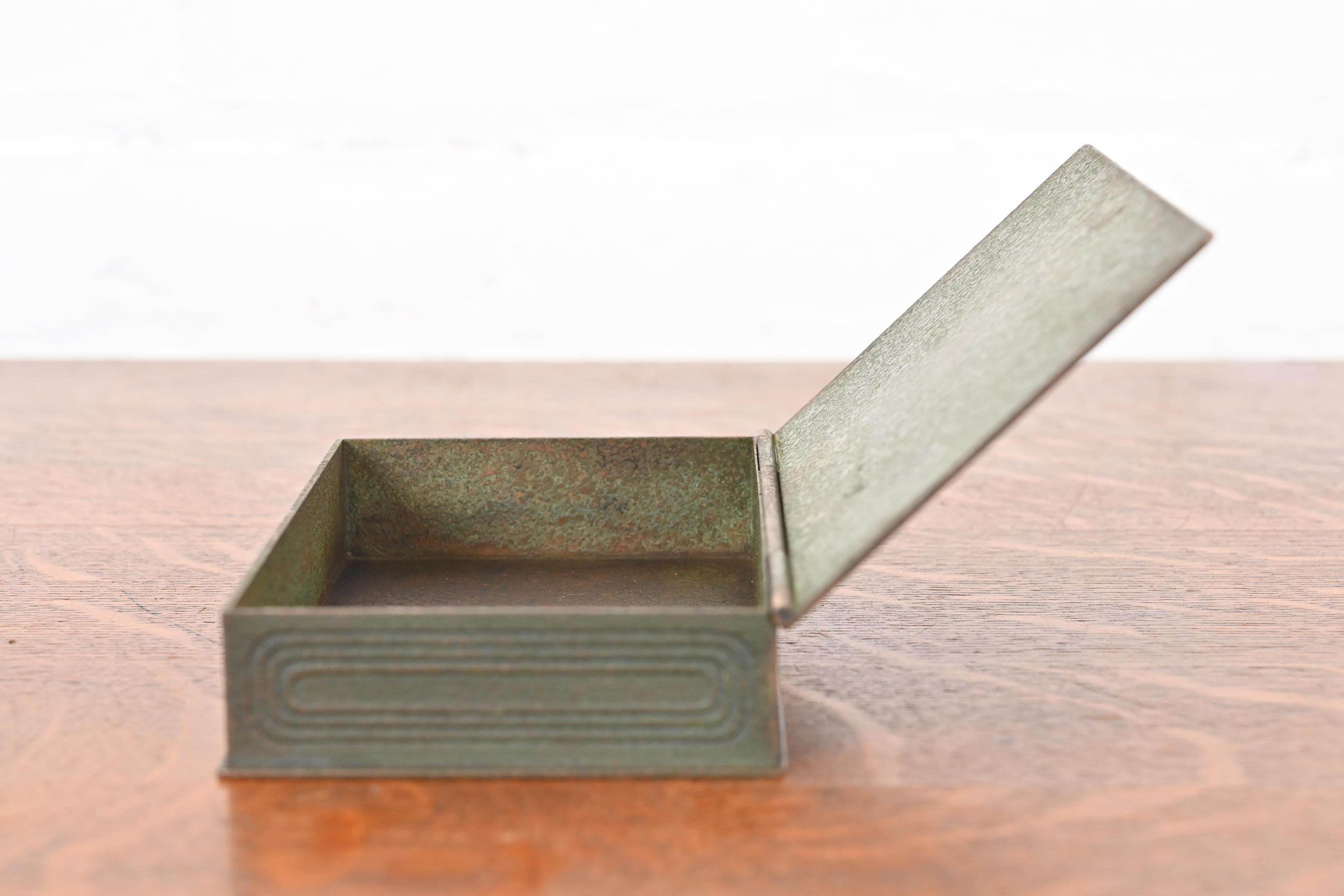Tiffany Studios New York Graduate Bronze Box For Sale 5