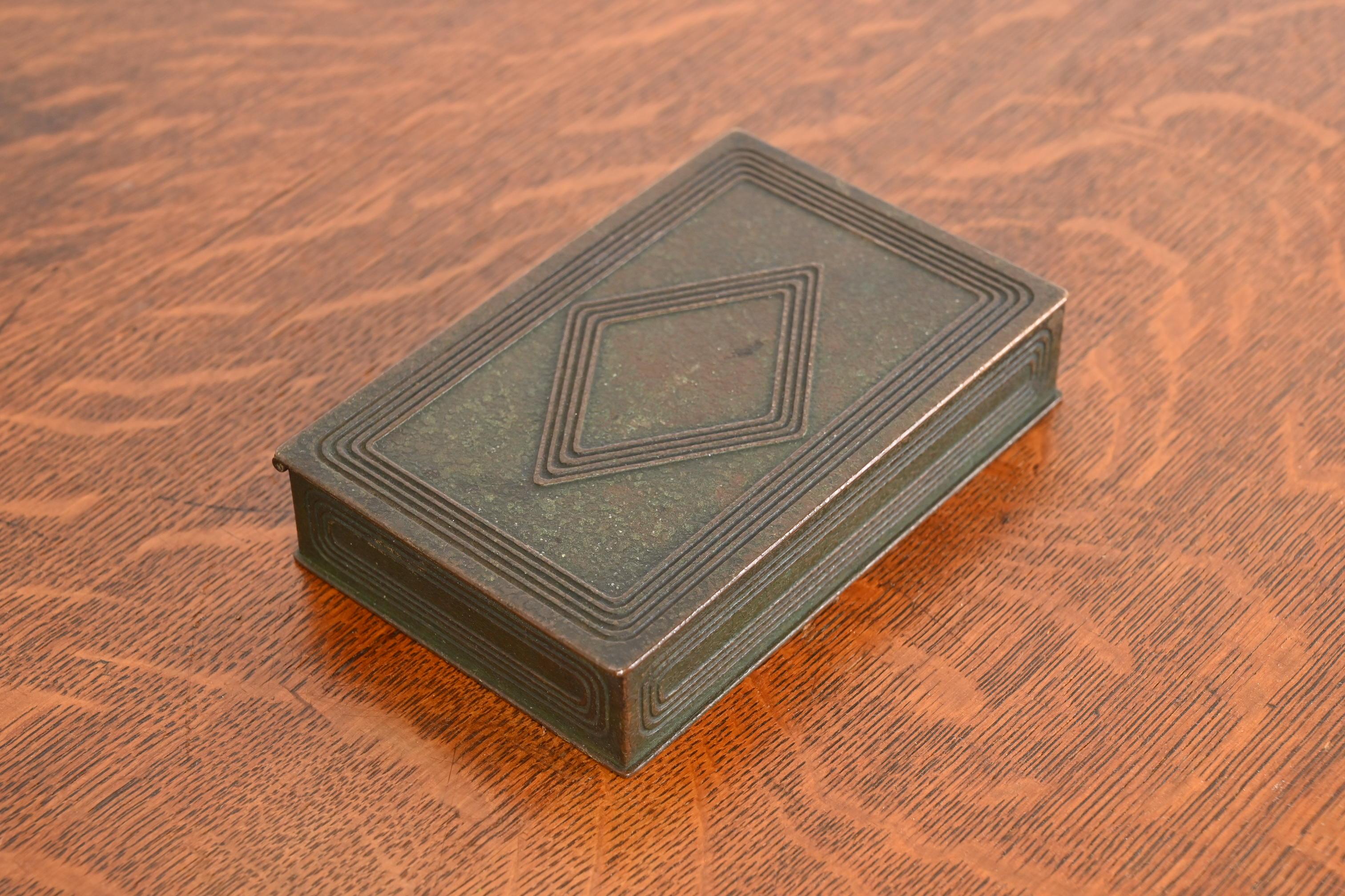 20th Century Tiffany Studios New York Graduate Bronze Box