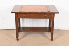 Tiffany Studios New York Graduate Bronze Doré Blotter Ends mit Leder Blotter