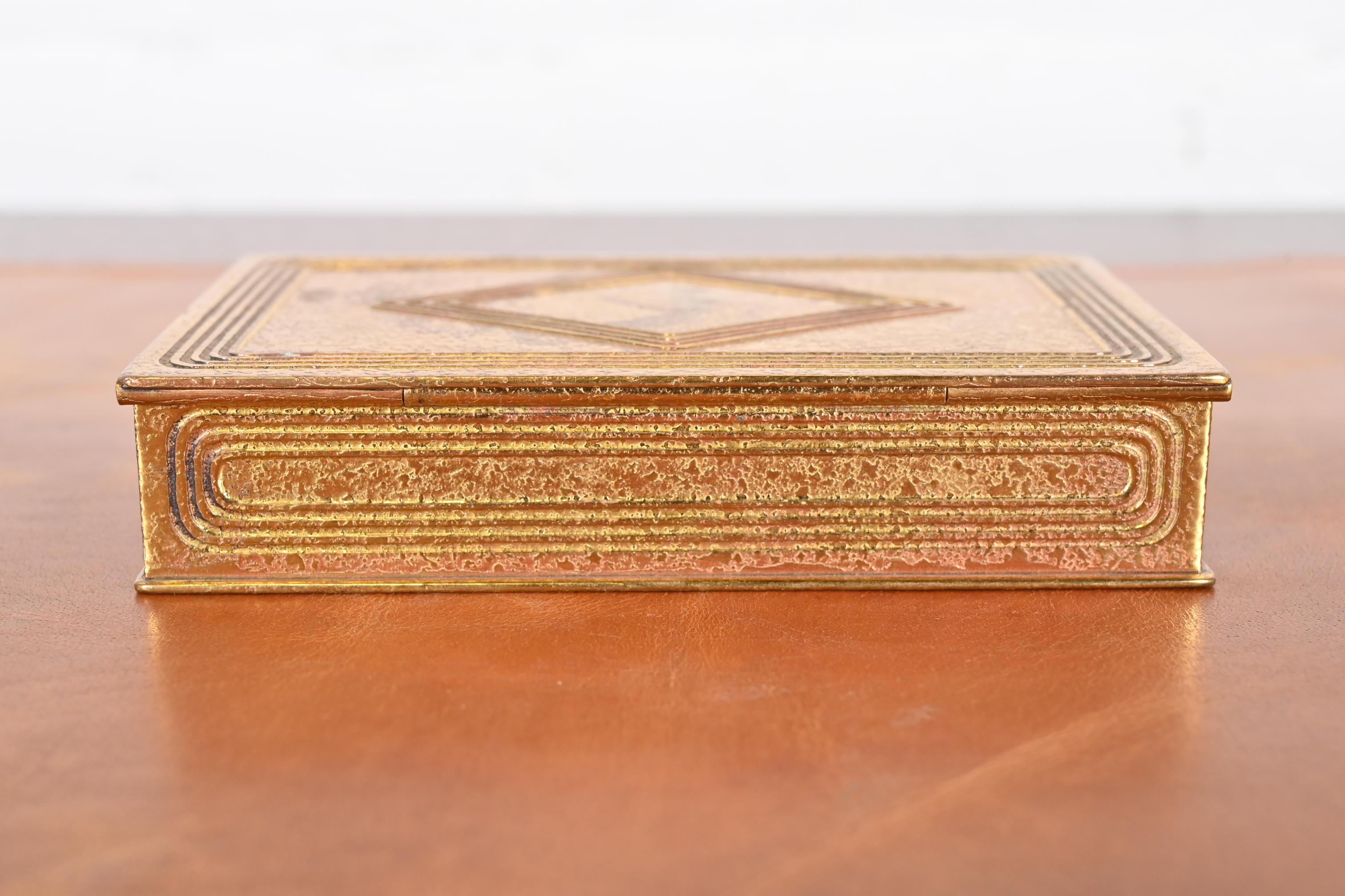 Tiffany Studios New York Graduate Bronze Doré Box, CIRCA 1910 im Angebot 6