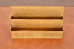 Tiffany Studios New York Graduate Bronze Doré Letter Rack