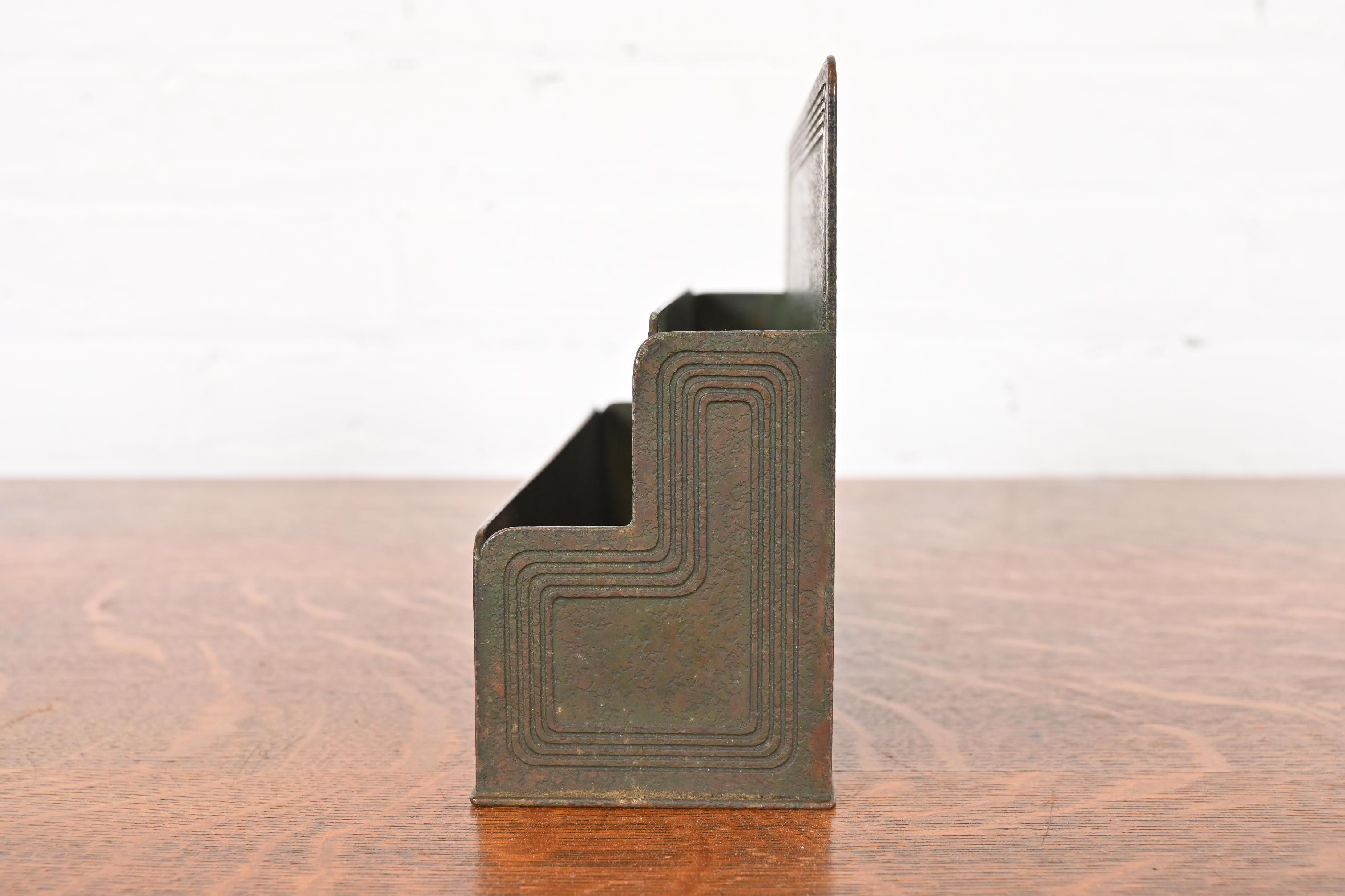 Tiffany Studios New York Graduate Bronze Letter Rack For Sale 7