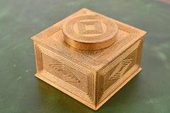 Tiffany Studios New York Graduate Pattern Bronze Doré Inkwell