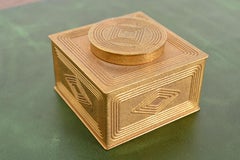 Tiffany Studios New York Graduate Pattern Bronze Doré Inkwell