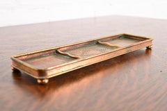 Tiffany Studios New York Graduate Pattern Bronze Doré Pen Tray