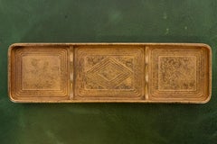 Tiffany Studios New York Graduate Pattern Bronze Doré Pen Tray