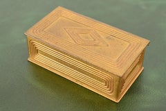 Tiffany Studios Nueva York Graduate Pattern Bronce Doré Caja de sellos