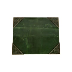 Tiffany Studios New York Grapevine Blotter Corners With Leather Desk Blotter