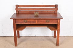 Tiffany Studios New York Grapevine Bronze and Slag Glass Inkwell