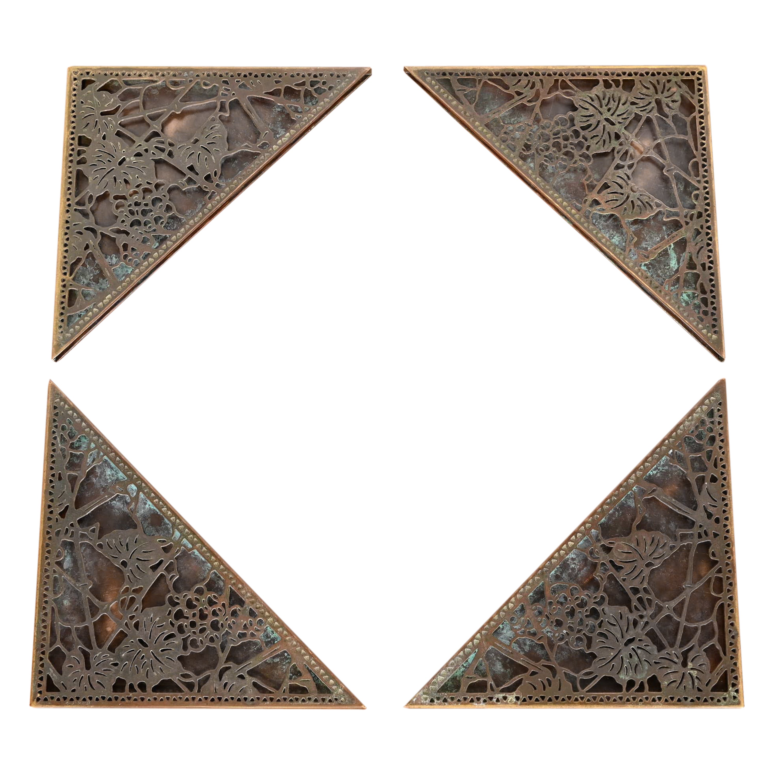 Tiffany Studios New York Grapevine Bronze Blotter Ecken