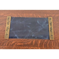 Tiffany Studios New York Grapevine Bronze Doré Leather Desk Blotter