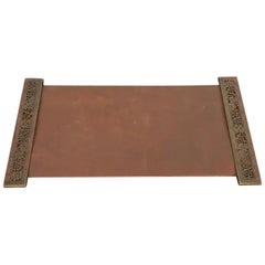 Tiffany Studios New York Grapevine Pattern Bronze Blotter Ends