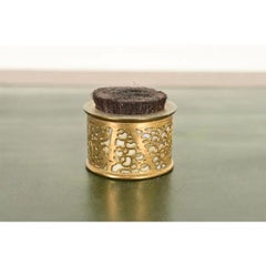 Tiffany Studios New York Grapevine Pattern Bronze Doré Pen Brush