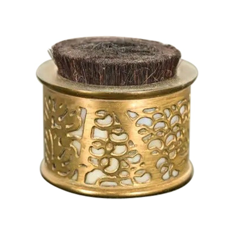 Tiffany Studios New York Grapevine Pattern Bronze Doré Pen Brush