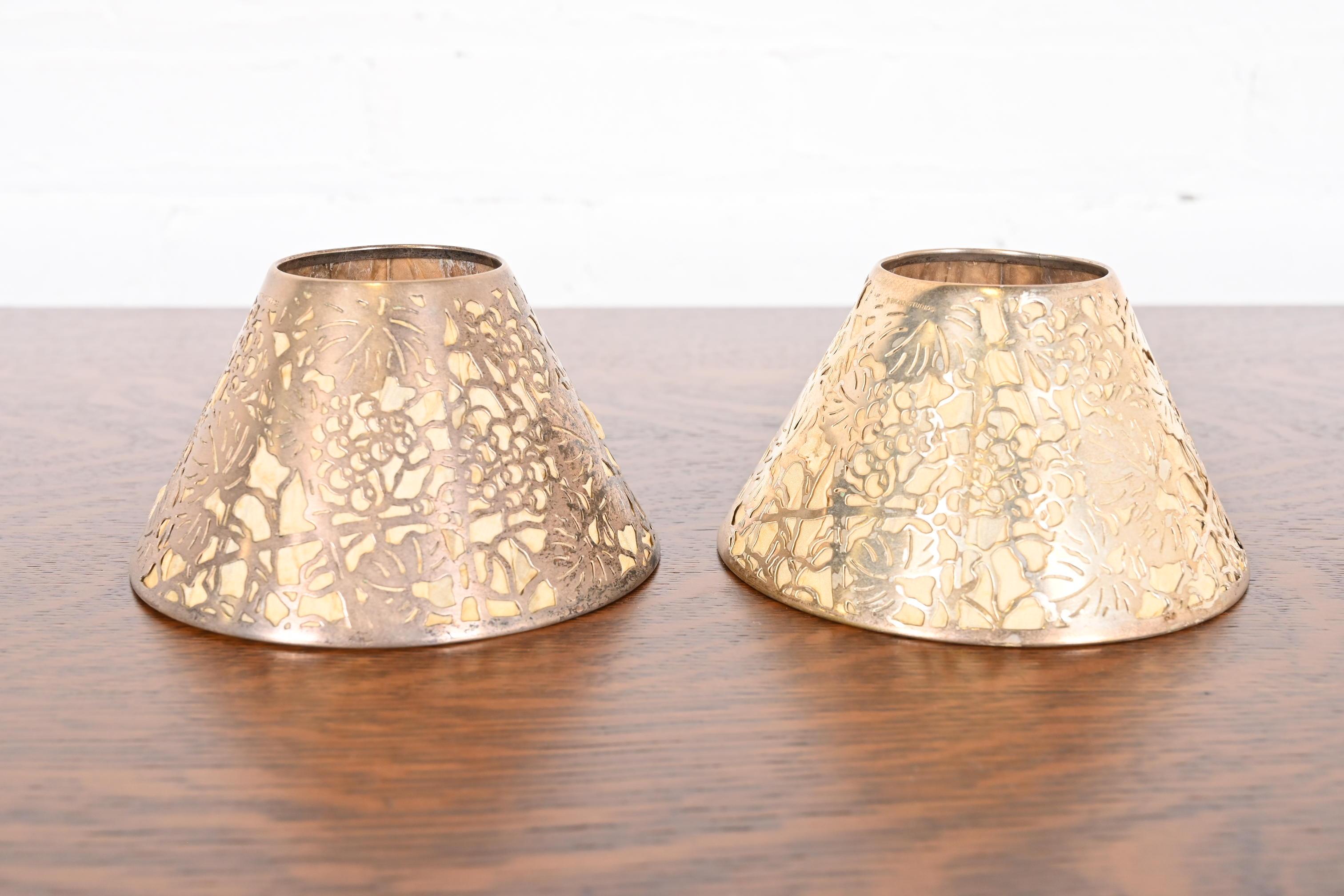Tiffany Studios New York Grapevine Silver Plated Candle Shade 5