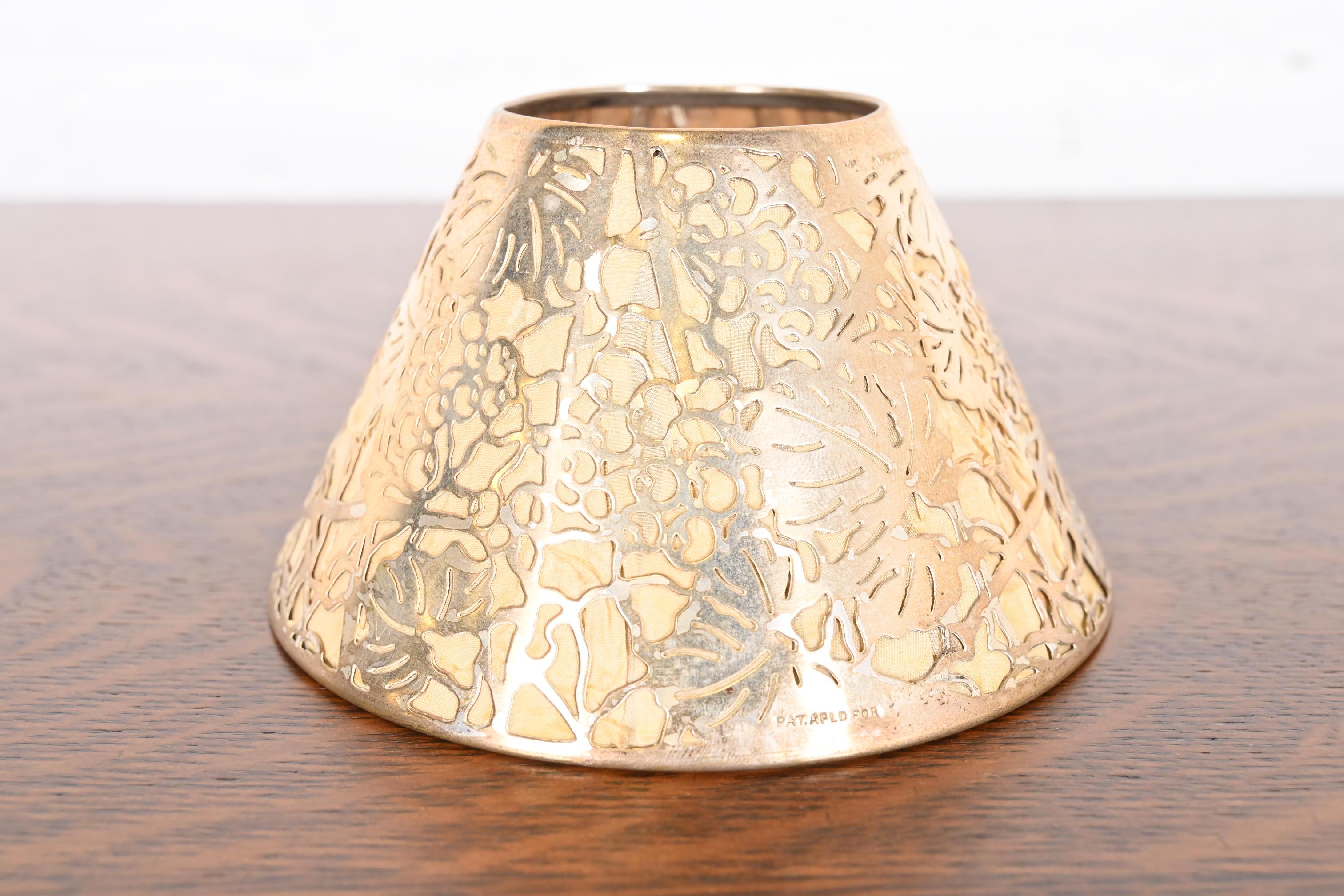 Tiffany Studios New York Grapevine Silver Plated Candle Shade 2