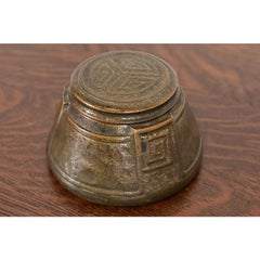 Tiffany Studios New York Greek Key Bronze Inkwell