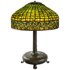 Antique Tiffany Studios New York "Greek Key" Table Lamp