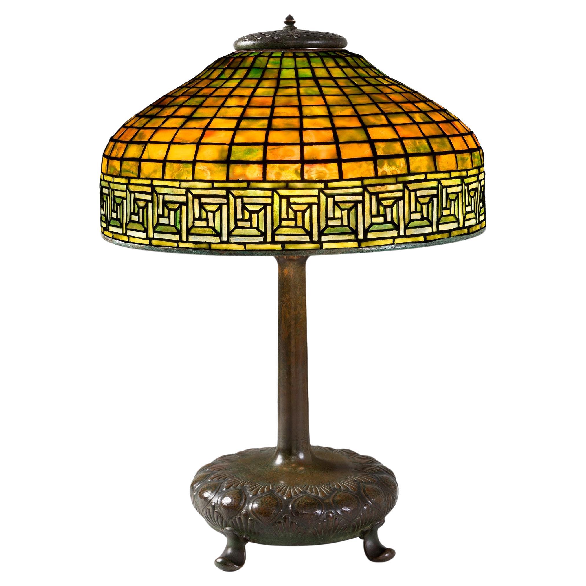 Tiffany Studios New York "Greek Key" Table Lamp