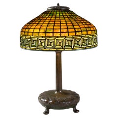Antique Tiffany Studios New York "Greek Key" Table Lamp