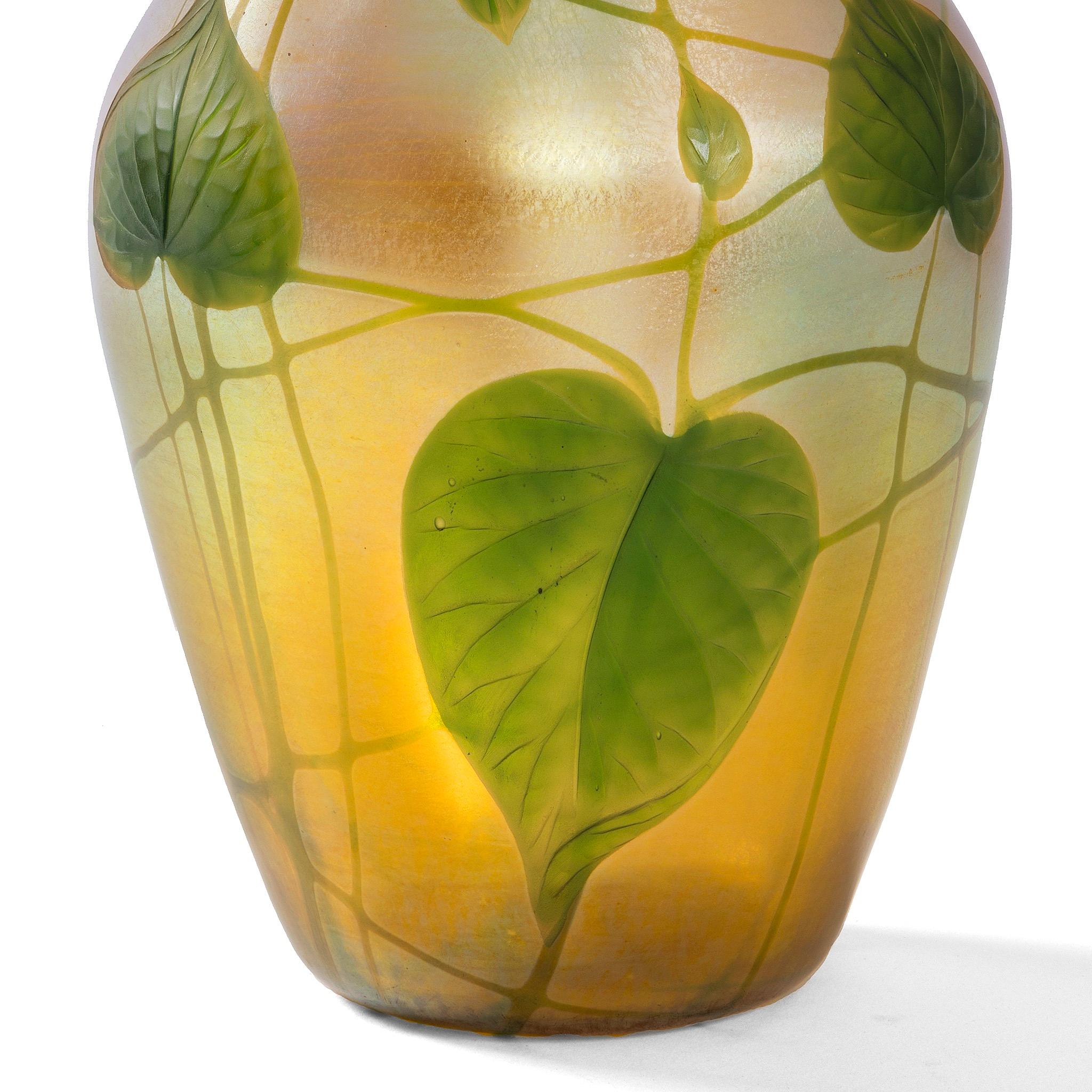 Américain Studio &New Studios New York Vase en verre Favrile 