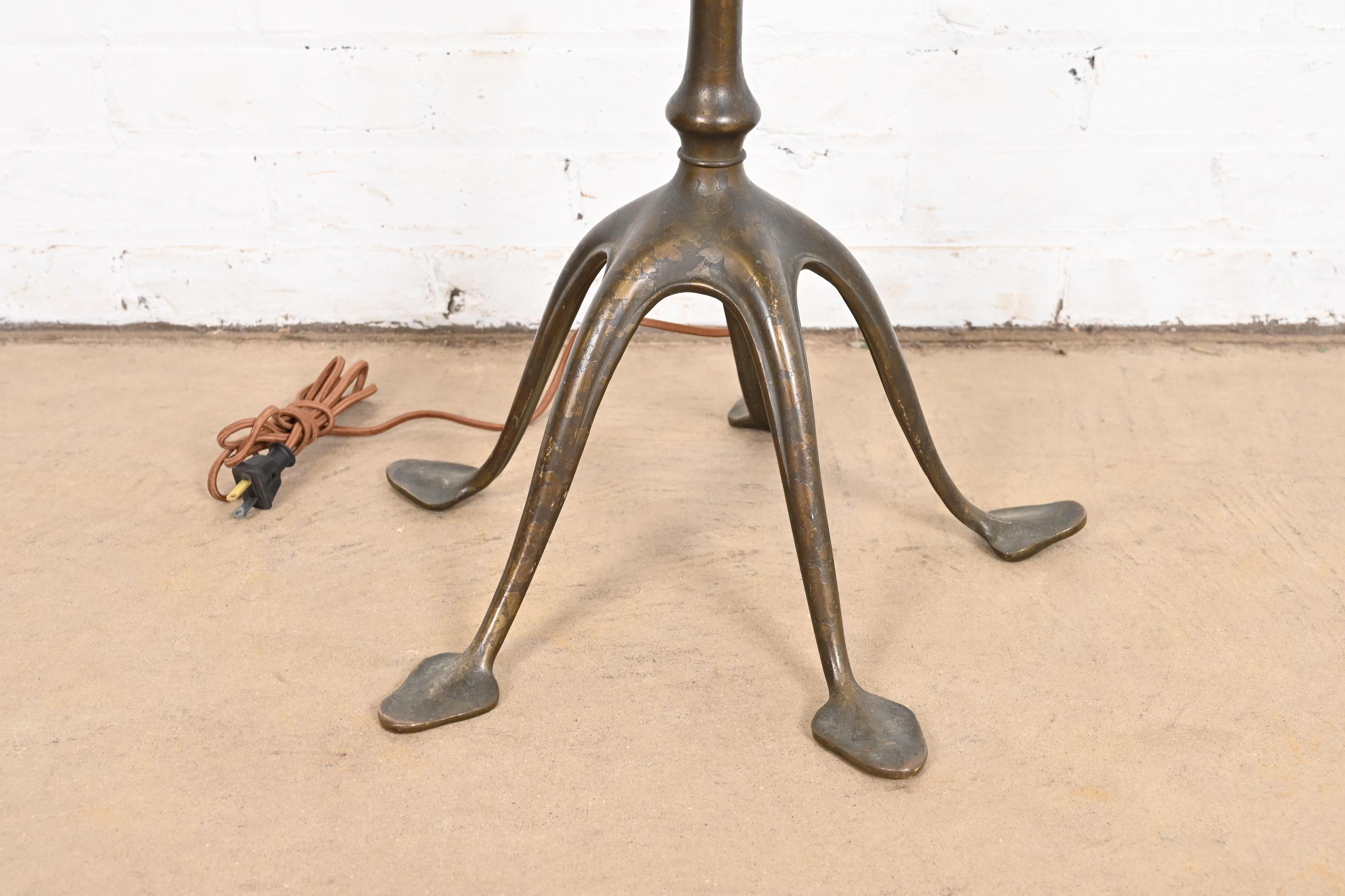 Tiffany Studios New York Linenfold Harp Floor Lamp For Sale 8