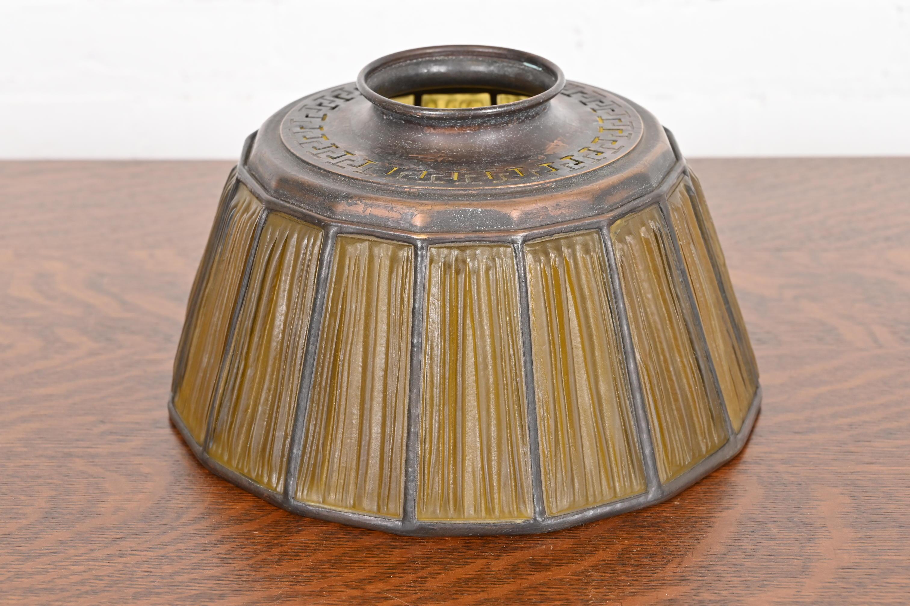 Tiffany Studios New York Linenfold Harp Floor Lamp For Sale 12