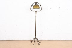Tiffany Studios New York Linenfold Harp Floor Lamp