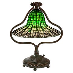 Antique Tiffany Studios New York "Lotus Bell" Desk Lamp