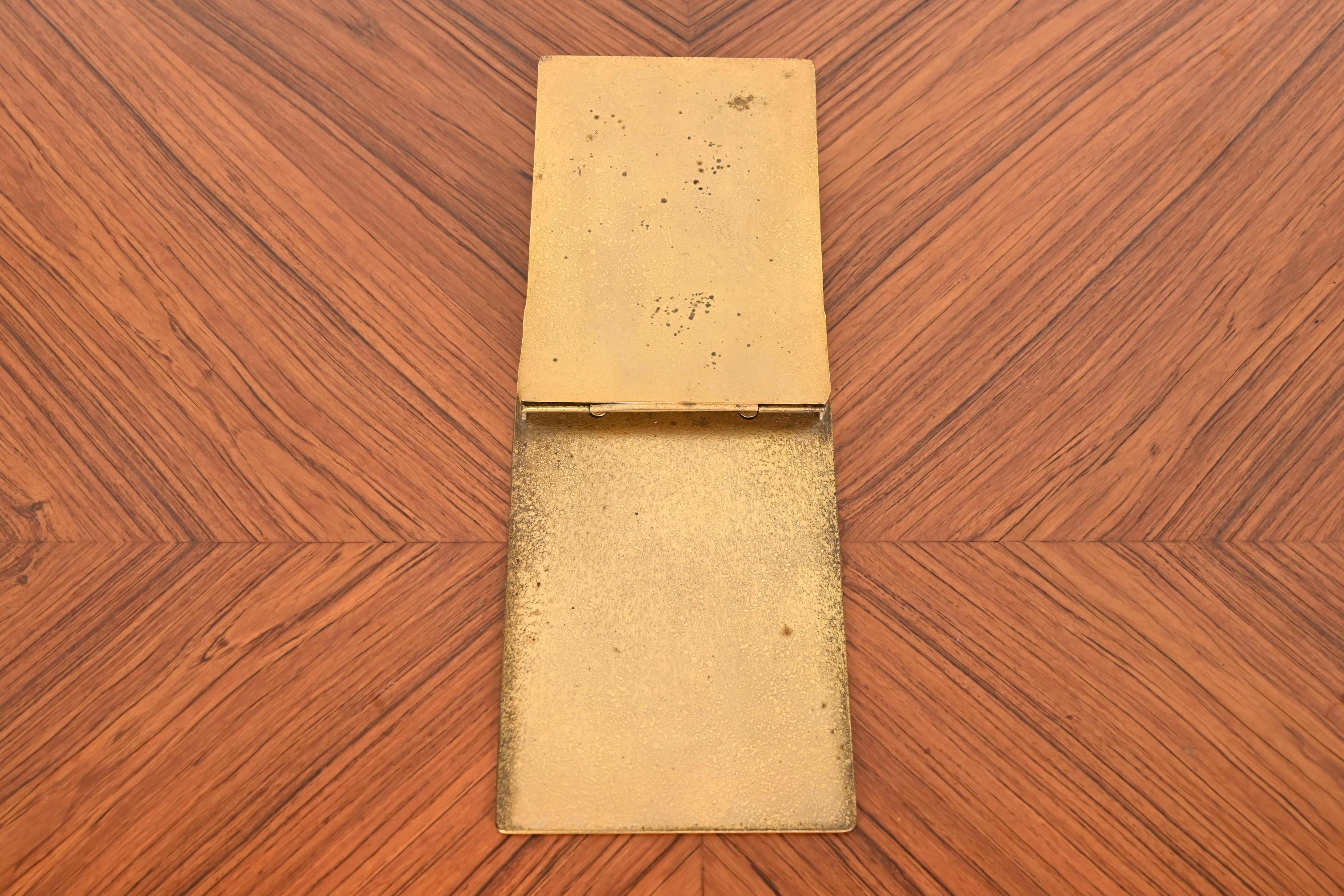 Tiffany Studios New York Louis XVI Gilt Bronze Notepad Holder, Circa 1910 3