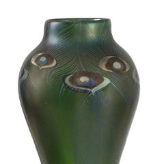 Tiffany Studios New York Monumental "Peacock" Vase