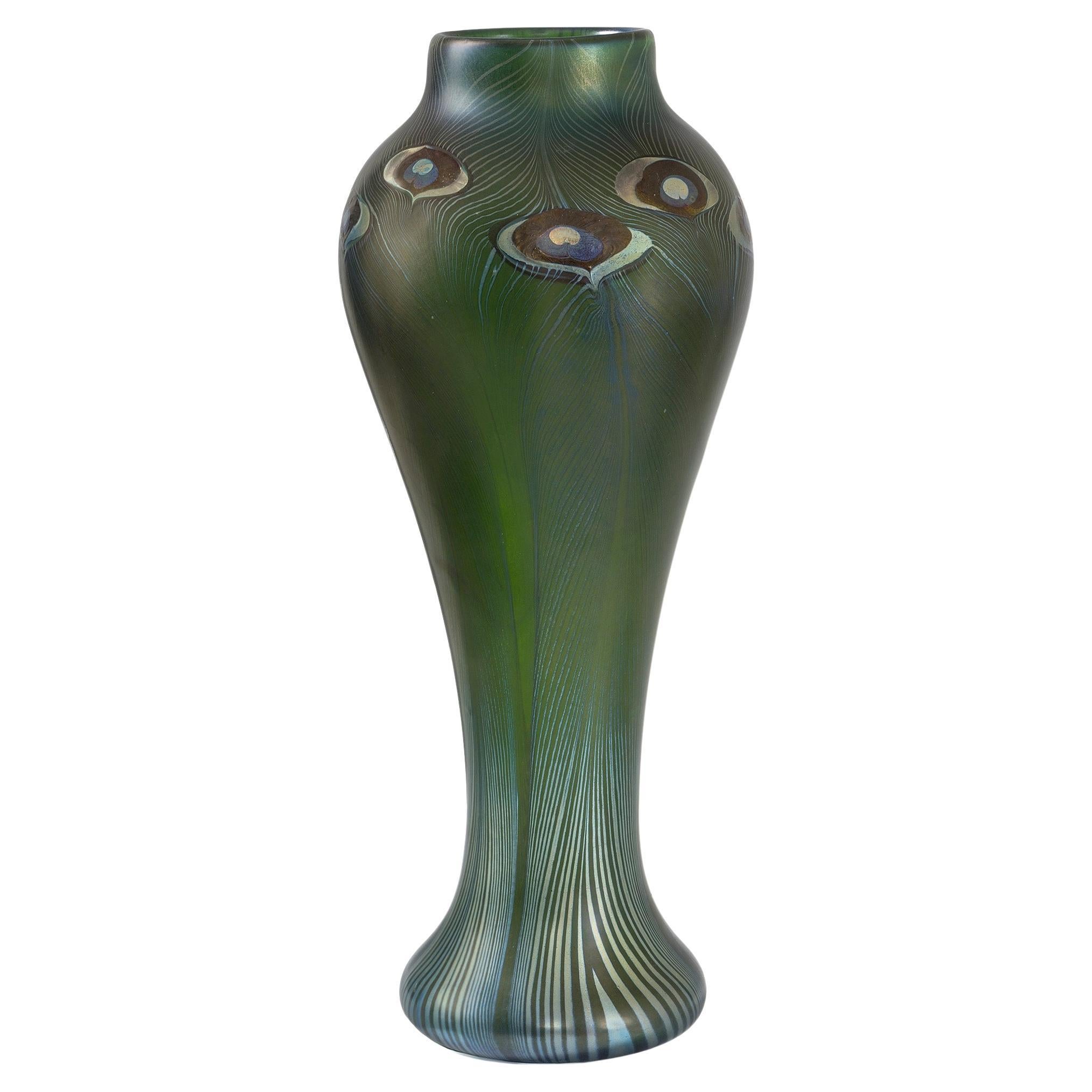 Tiffany Studios New York Monumental "Peacock" Vase