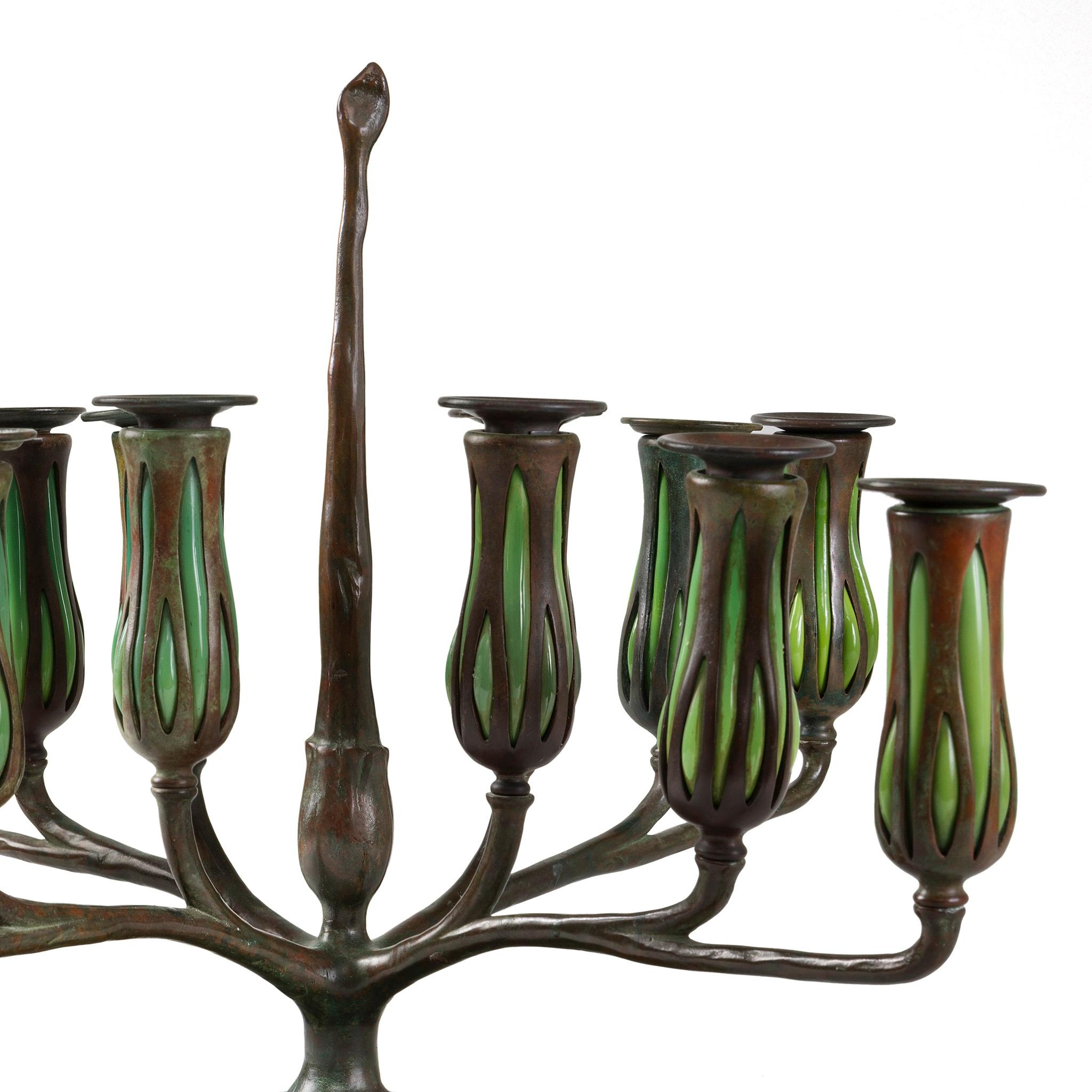 Art Nouveau Tiffany Studios New York Pair of 