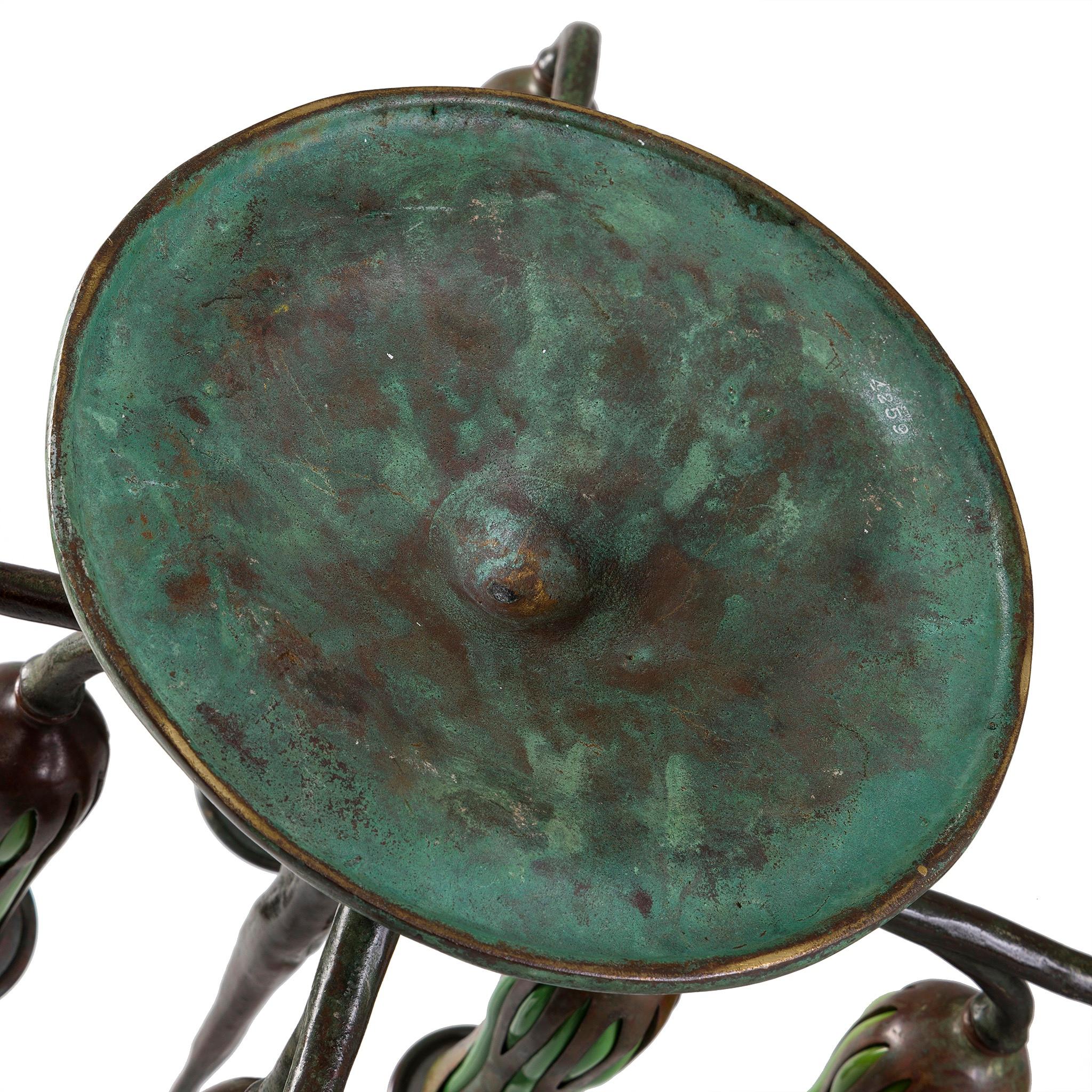 Bronze Tiffany Studios New York Pair of 