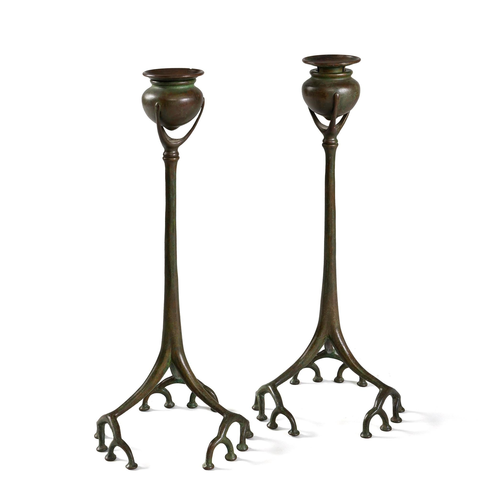 American Tiffany Studios New York Pair of 