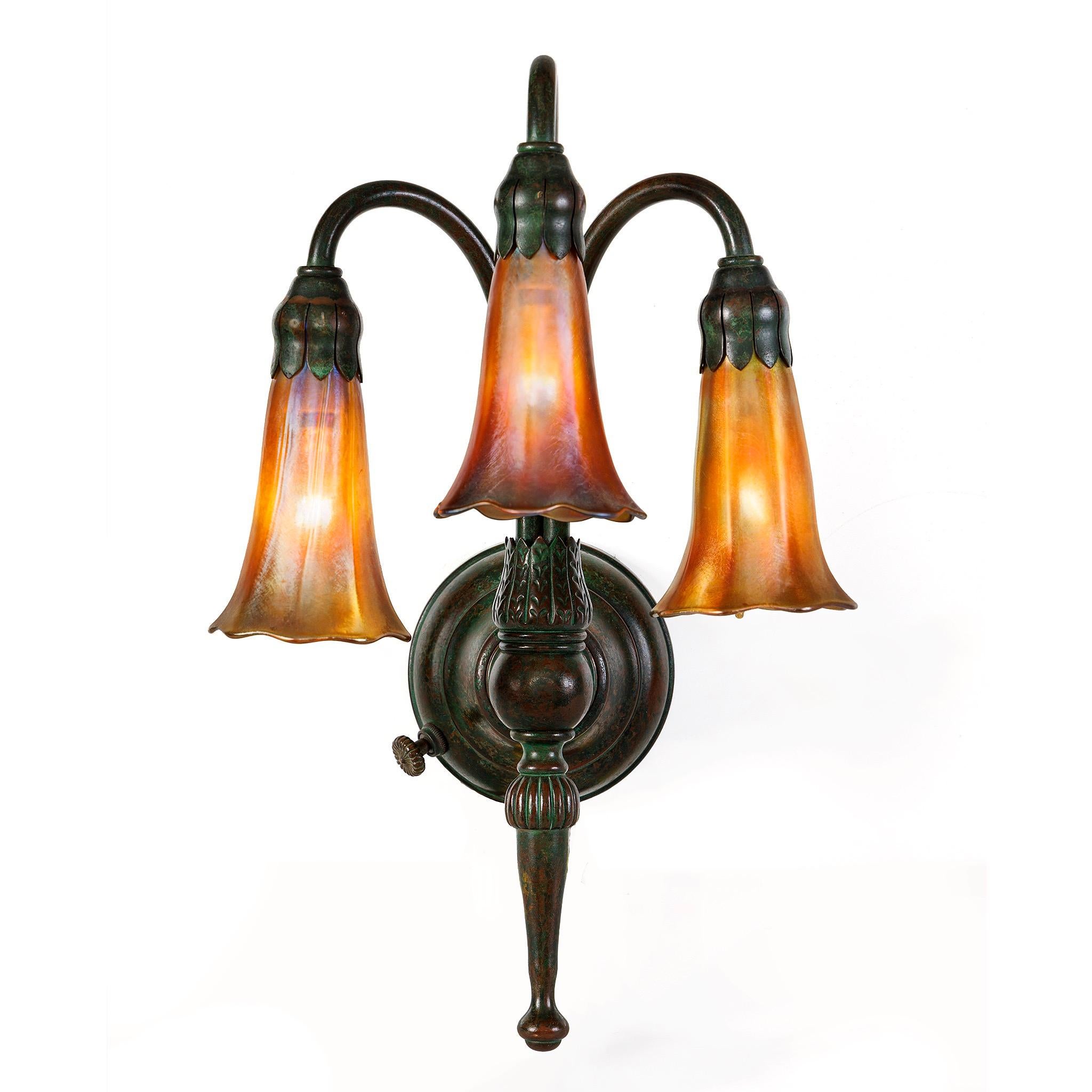 Art Nouveau Tiffany Studios New York Pair of 