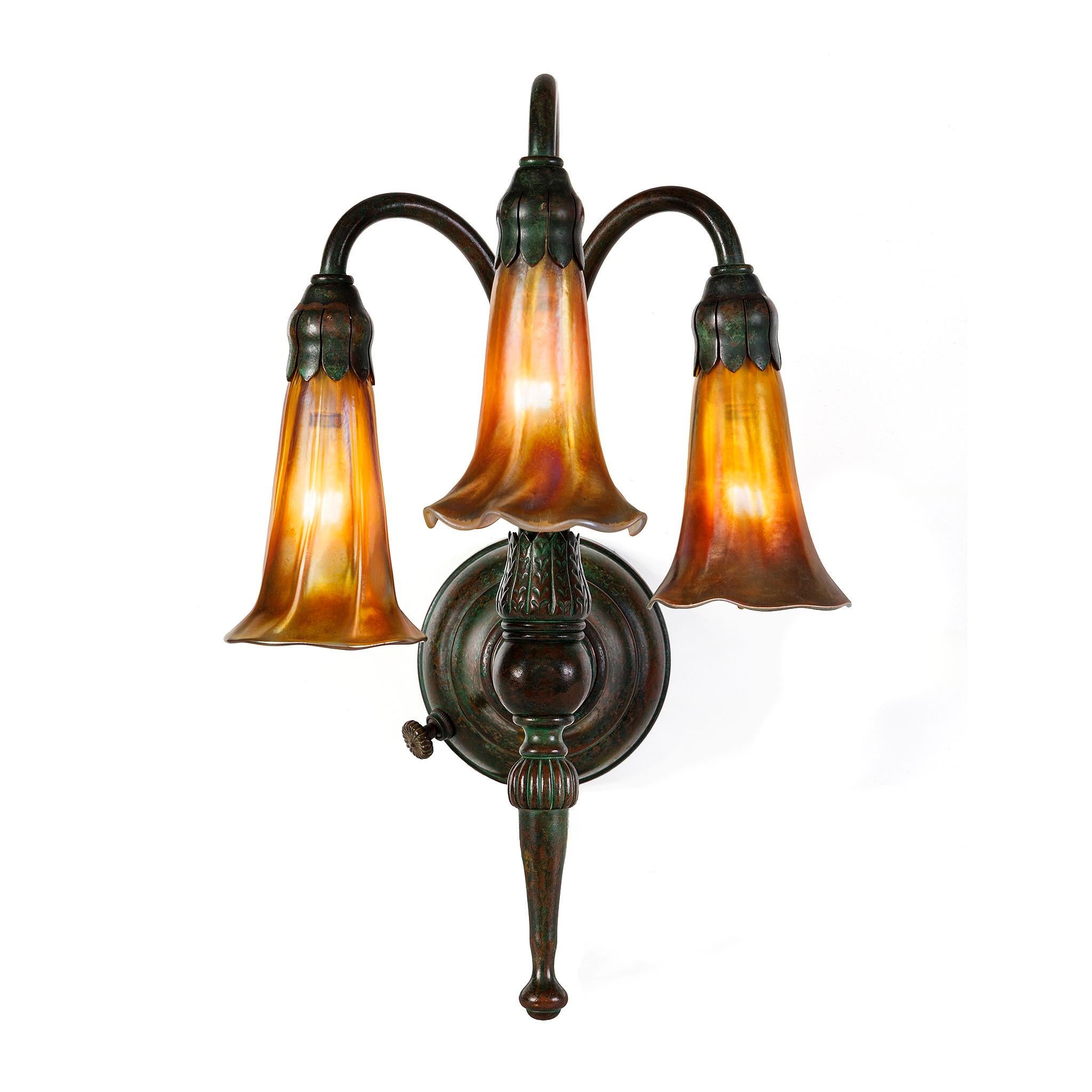 American Tiffany Studios New York Pair of 