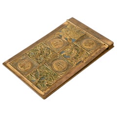 Tiffany Studios New York Pattern Bronze Doré Notepad Holder