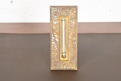 Tiffany Studios New York Pine Needle Bronze Doré and Slag Glass Thermometer