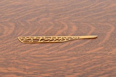 Tiffany Studios New York Pine Needle Pattern Bronze Doré Letter Opener