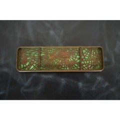 Tiffany Studios New York Pine Needle Pattern Bronze Pen Tray