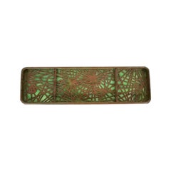 Tiffany Studios New York Pine Needle Pattern Bronze Pen Tray