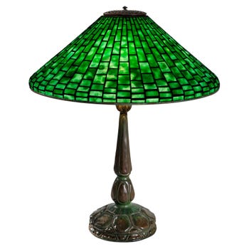 Tiffany Studios New York Plain Squares Table Lamp, 1900