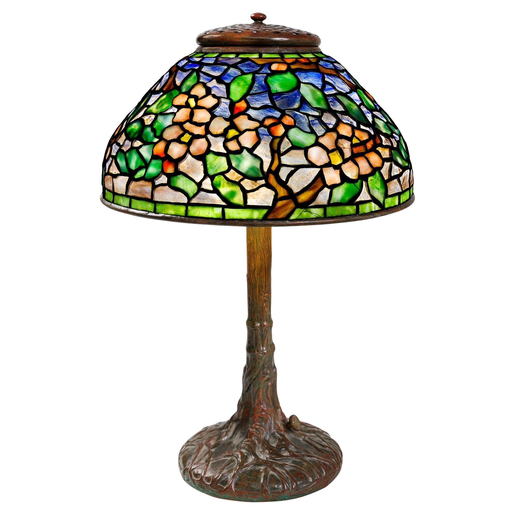 Tiffany Studios New York Pony "Apple Blossom" Table Lamp